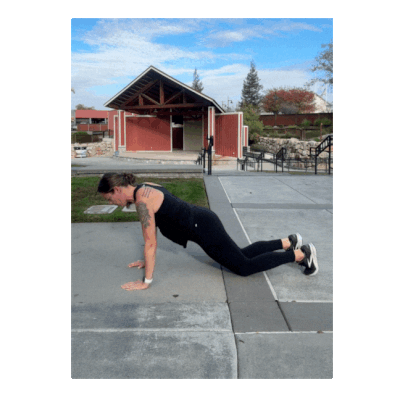 FIT4MOM exercises for moms strong shoulders Pushup - Down dog.gif